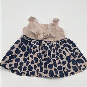 Something Navy Beige Navy Sleeveless Dress Girls Baby 3 Months